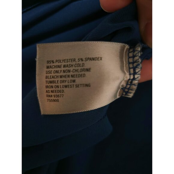 Worthington Stretch Scoop Cowl Neck Long Sleeve Blouse Teal L - Picture 4 of 7